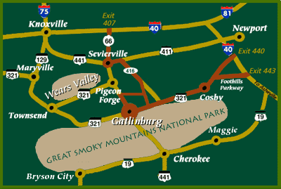 Smokies Area Map